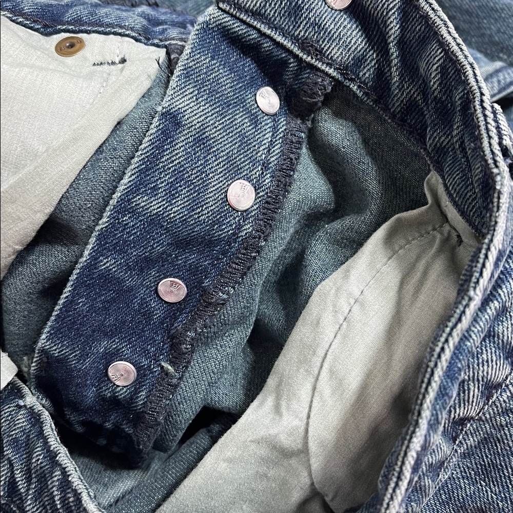 ASOS Remo 18 Denim Blue Jeans Button Fly - Picture 11 of 11